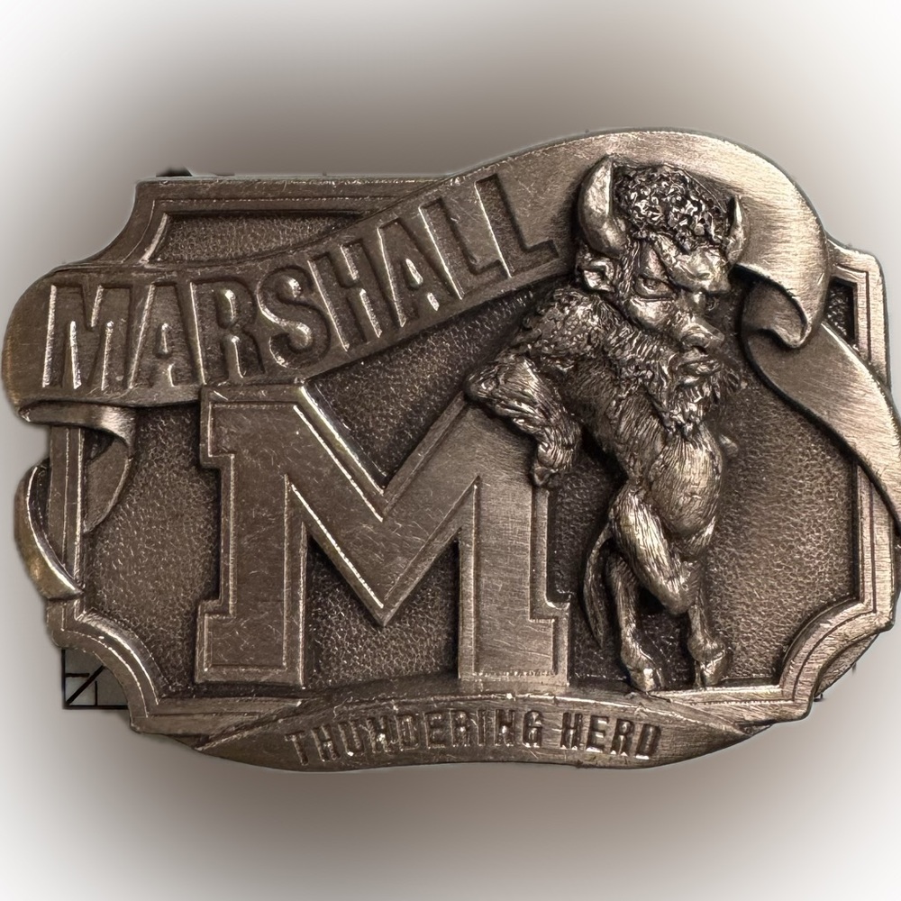 1988 Marshall University Thundering Herd Siskiyou One Valley Bank WV Belt Buckle
